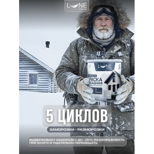 Краска фасадная LUNE COLOREE универсальная цвет серый 10 кг