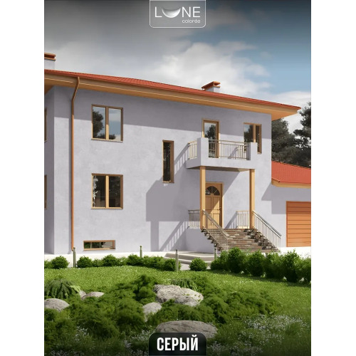 Краска фасадная LUNE COLOREE универсальная цвет серый, 3 кг