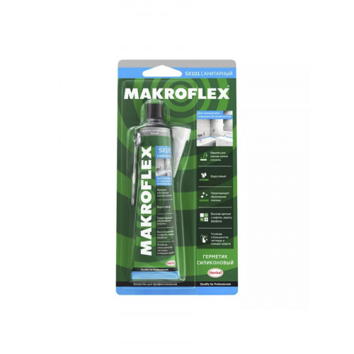 Герметик силиконовый санитарный Makroflex SX101 белый 70 мл