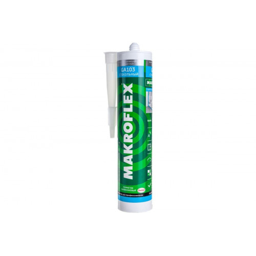 Герметик силиконовый стекольный Makroflex GA103 прозрачный 0.30 л