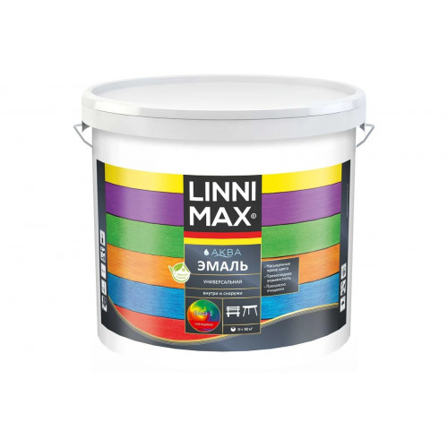 Эмаль акриловая универсальная LINNIMAX (ALPINA) АКВА атмосферостойкая глянцевая база 1, 9 кг