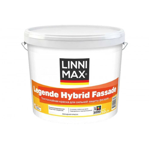 Краска фасадная LINNIMAX GRAND LEGENDE HYBRID FASSADE (CAPAROL MURESKO) силикон-модифицированная толстослойная база 3, 9,4 кг