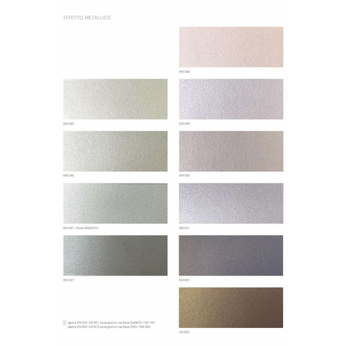 Краска декоративная DECORAZZA EFFETTO METALLICO ARGENTO EM 001, 1 кг