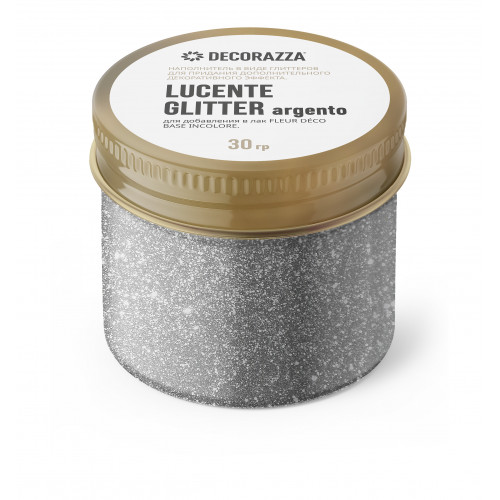 Декоративный наполнитель DECORAZZA LUCENTE Glitter Argento GL A, 30 г