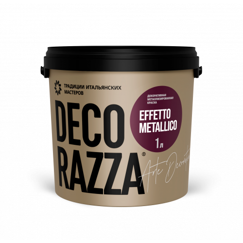 Краска декоративная DECORAZZA EFFETTO METALLICO ARGENTO EM 001, 1 кг