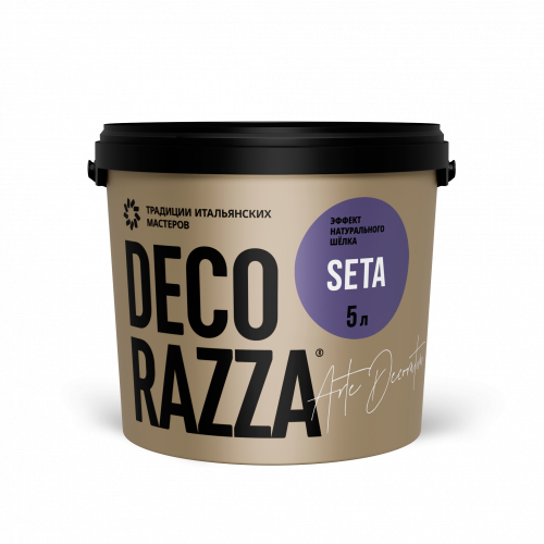 Краска декоративная DECORAZZA SETA ARGENTO ST 001, 5 кг