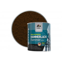 Эмаль на ржавчину Dufa Premium Hammerlack 3-в-1 молотковая коричневая 2,5 кг