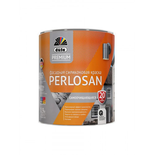 Краска фасадная силиконовая Dufa Premium Perlosan база 3 0,9 л