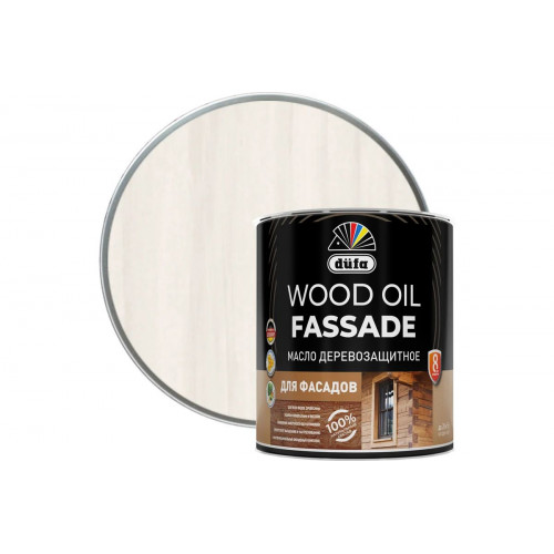 Масло деревозащитное для фасадов Dufa Wood Oil Fassade белое 2 л