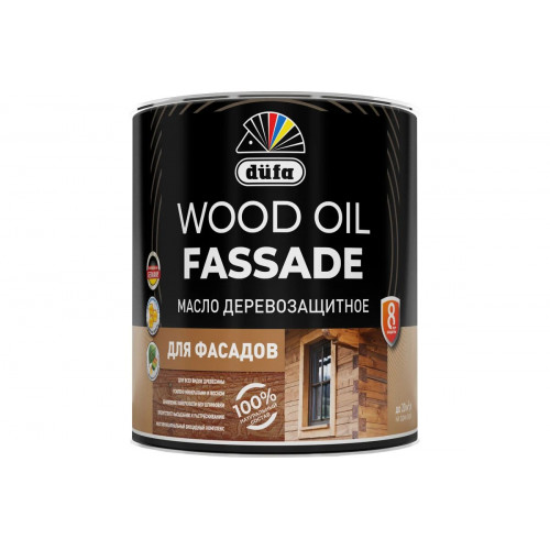 Масло деревозащитное для фасадов Dufa Wood Oil Fassade бесцветное 0,8 л