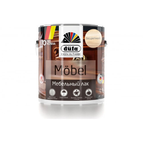 Лак мебельный Dufa MOBEL бесцветный 0.9 л