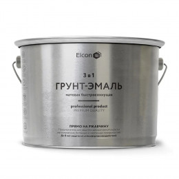 Грунт-эмаль по ржавчине 3 в 1 ELCON матовая чёрная 10 кг