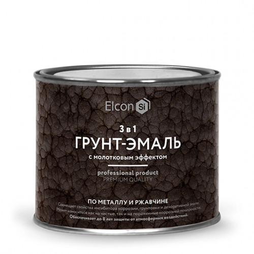 Краска по ржавчине ELCON "SMITH" молотковая шоколад 0.4 кг (1/24)