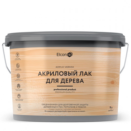Лак для дерева ELCON акриловый 9 кг
