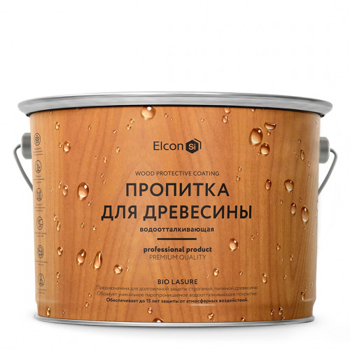 Пропитка водоотталкивающая для дерева ELCON "Bio Lasure" каштан 9 кг