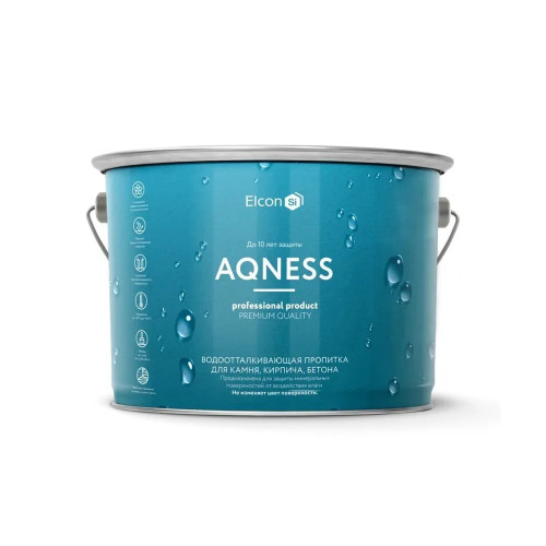 Пропитка водоотталкивающая для камня, кирпича, бетона ELCON "Aqness" 9 кг