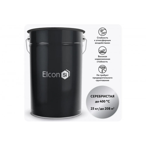 Эмаль Elcon КО-814 серебристо-серая, однокомпонентная, 25 кг