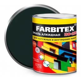 Эмаль ПФ-115 Farbitex алкидная глянцевая цвет темно-серая 1,8 кг