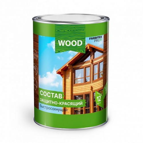 Защитно-декоративное покрытие для дерева Farbitex Profi Wood быстросохнущее цвет бесцветный 0,75 кг