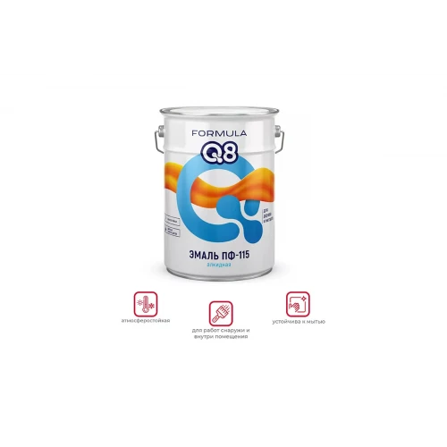 Эмаль ПФ-115 FORMULA Q8 голубая 20 кг