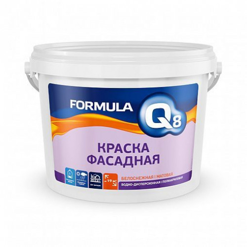 Краска фасадная водоэмульсионная FORMULA Q8 25 КГ (1)