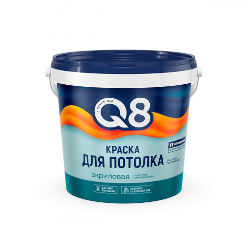 FORMULA Q8 Краска водно-дисперсионная для потолков матовая 1.4 кг