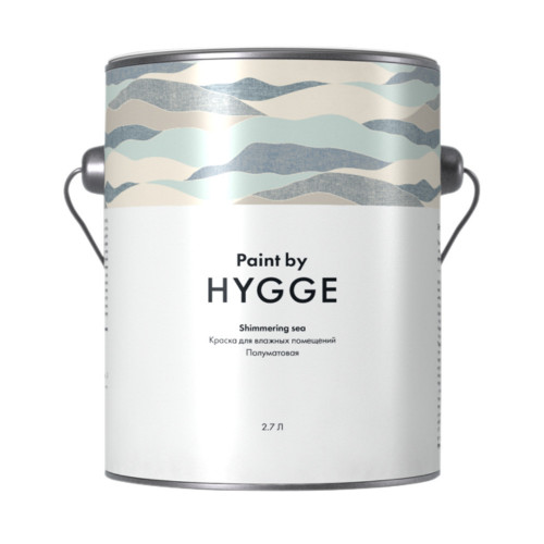 Интерьерная краска HYGGE Paint Shimmering sea/Мерцающее море база A 2.7 л