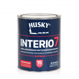 Краска интерьерная матовая Husky Interio 7 цвет база С 0.9 кг