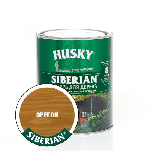 Лазурь для дерева HUSKY SIBERIAN полуглянцевая орегон 0.9 кг