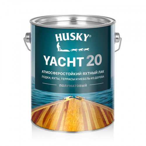 Атмосферостойкий яхтный лак HUSKY YACHT 20 полуматовый 2.7 кг