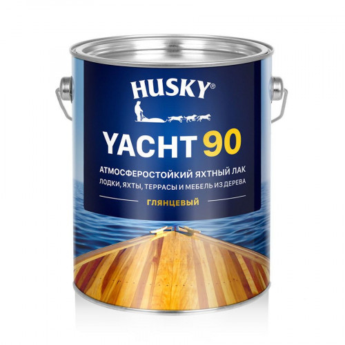 Лак яхтный атмосферостойкий Husky Yacht 90 глянцевый 2.7 кг