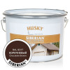 Краска для дерева HUSKY SIBERIAN акриловая полуматовая 9 кг Коричневый RAL 8017 (с натуральным воском)