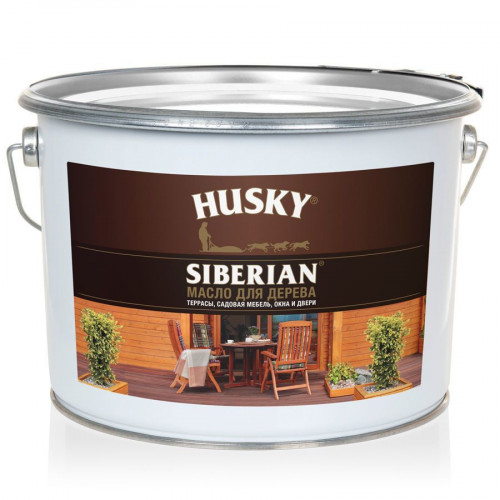 Масло для дерева HUSKY SIBERIAN для террас и наружных работ 9 л