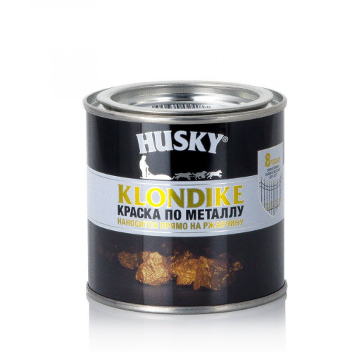 Грунт-эмаль 3 в 1 Husky Klondike  по металлу глянцевая графитовый RAL 7024 0.25 кг