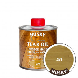 Тиковое масло для дерева с твердым воском HUSKY Дуб 0.25 л