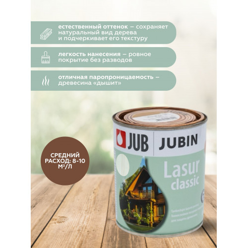 Лазурная пропитка для дерева JUB Lasur Classic №11 белый, 0.75 л