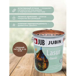 Лазурная пропитка для дерева JUB Lasur Classic №21 серый, 10 л