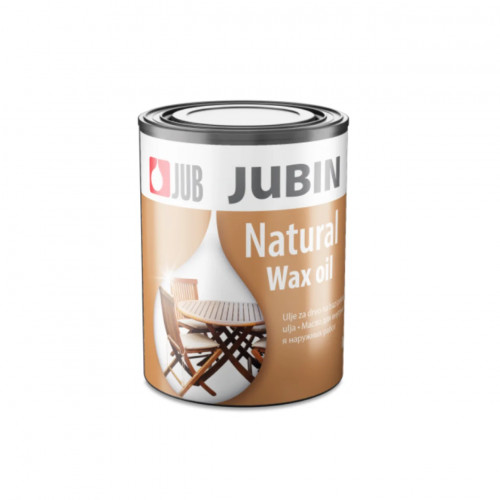 Натуральное масло с воском JUBIN WAX OIL для внутренних и наружных работ, орех 0.25 л