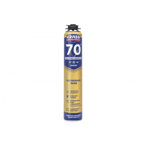 Пена монтажная KRASS Professional V70 пистолетная зима РБ 0.89 л