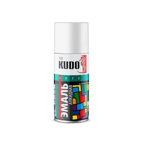 Краска аэрозольная KUDO цвет белый матовый RAL 9003 210 мл