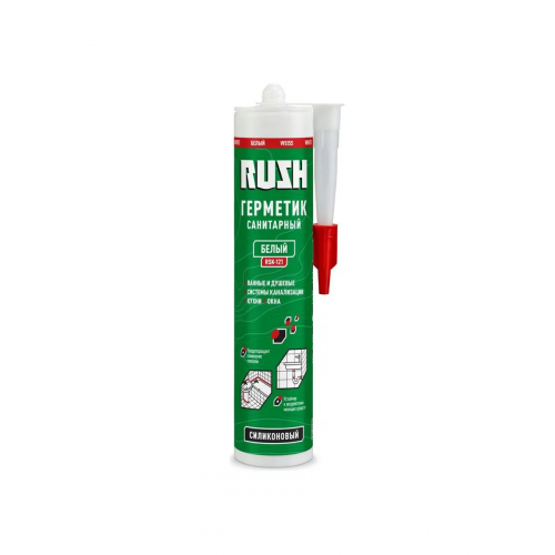 Герметик силиконовый санитарный RUSH RSK-121 белый 230 мл