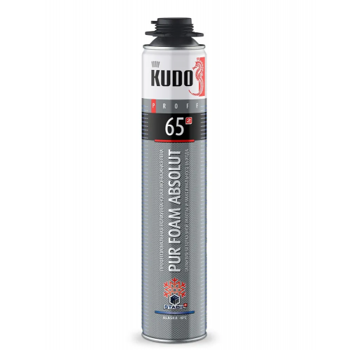 Пена монтажная полиуретановая профессиональная зимняя KUDO ABSOLUT PROFF 65 ALASKA 1000 мл