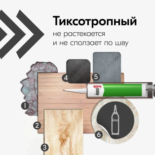 Герметик силиконовый санитарный KUDO KSK-123 цвет сигнальный серый RAL 7004 280 мл