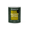 Грунт-эмаль по ржавчине 3 в 1 KOMANDOR PROTECT METALL глянцевая черная RAL 9005 0.9 кг