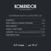Краска влагостойкая KOMANDOR INTERIOR BATH&KITCHEN 20 база А 2.7 кг