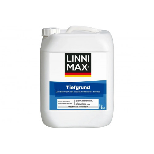 Грунтовка глубокого проникновения LINNIMAX (CAPAROL TIEFGRUND) TIEFGRUND водно-дисперсионная по минеральным основаниям для внутренних/наружных работ 10 кг