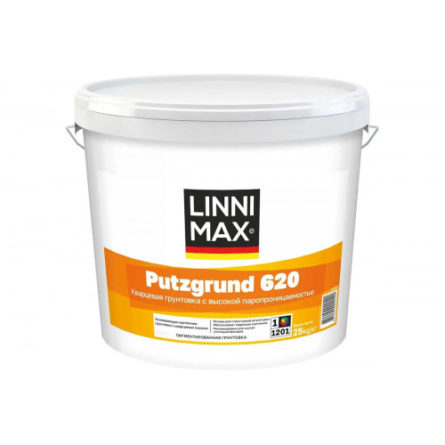 Грунтовка LINNIMAX (CAPAROL PUTZGRUND) PUTZGRUND 620 водно-дисперсионная высокопаропроницаемая база 1 для внутренних/наружных работ 25 кг