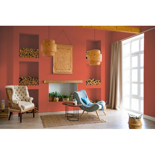 Пробник краски в/э акриловой Little Greene, цвет № 21, ORANGE AURORA, 60 мл