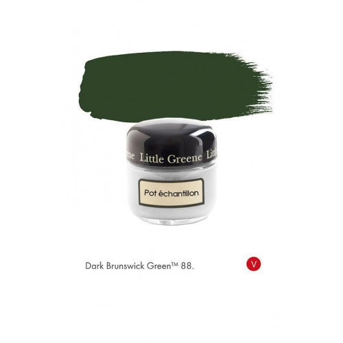 Пробник в/э краски Little Greene, Absolute Matt Emulsion, цвет палитры STONE - №88, Dark Brunswick Green, 60 мл