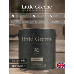 Краска в/э акриловая матовая Absolute Matt Emulsion белая Little Greene база А 2,5 кг